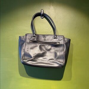 Kate Spade Black Leather Tote Bag